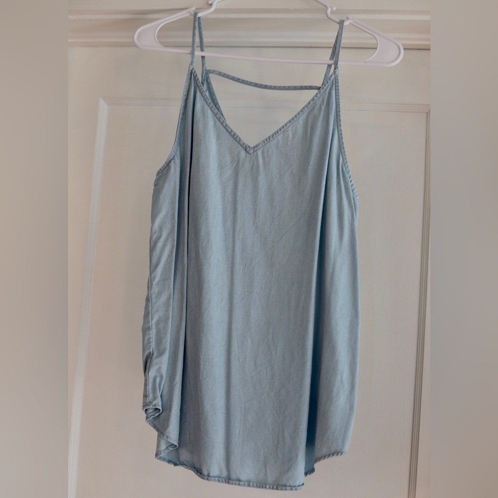 Loft Chambray Denim Tank Top